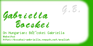 gabriella bocskei business card